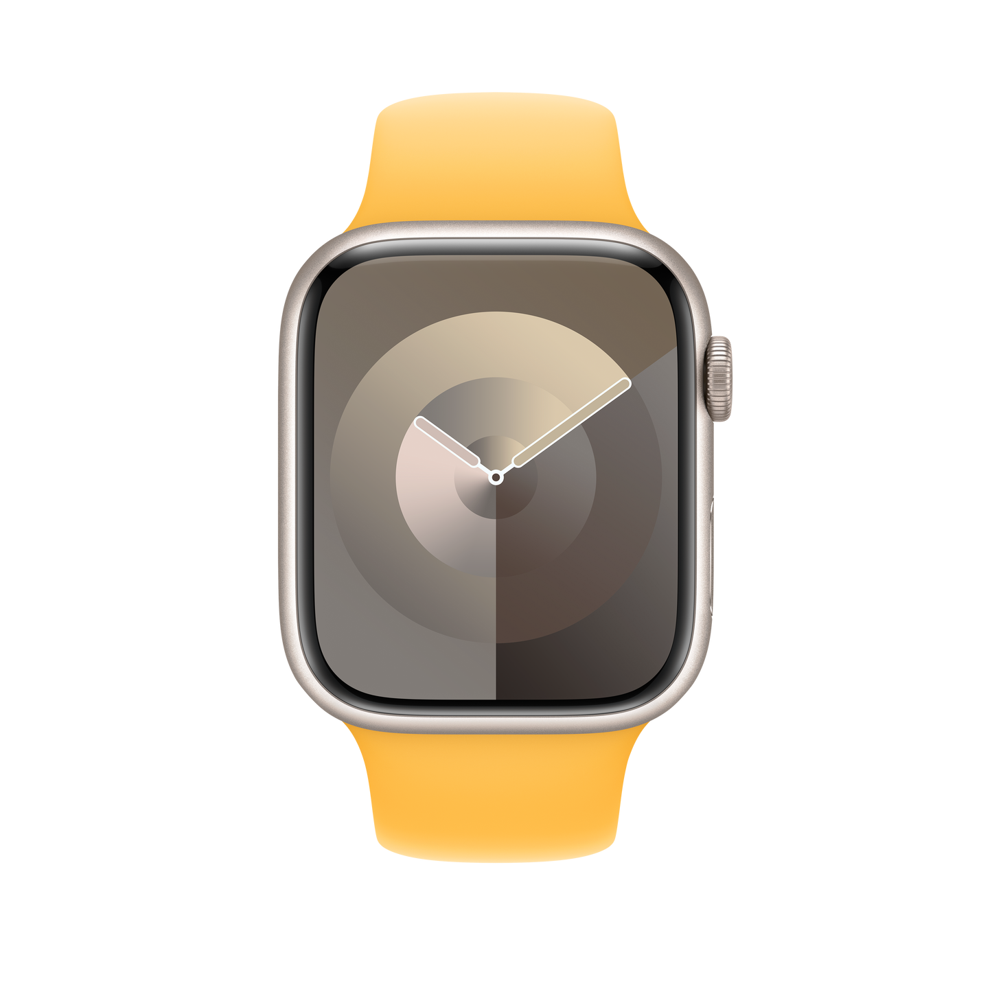Apple pašček Sport Band M/L v sončno rumeni barvi za Apple Watch velikosti 45 mm - iSTYLE SI