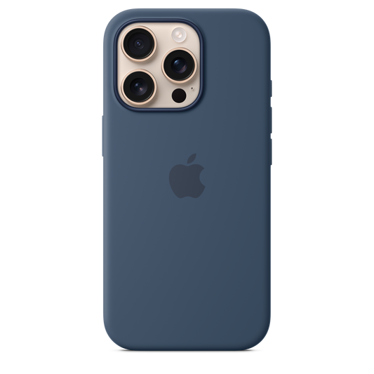 Apple silikonski ovitek z MagSafe za iPhone 16 Pro - denim - iSTYLE SI