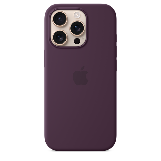 Apple silikonski ovitek z MagSafe za iPhone 16 Pro - sljiva - iSTYLE SI