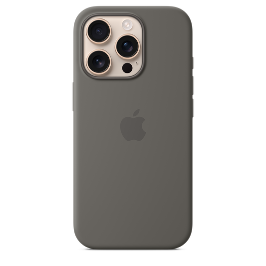 Apple silikonski ovitek z MagSafe za iPhone 16 Pro - kamnito siva - iSTYLE SI