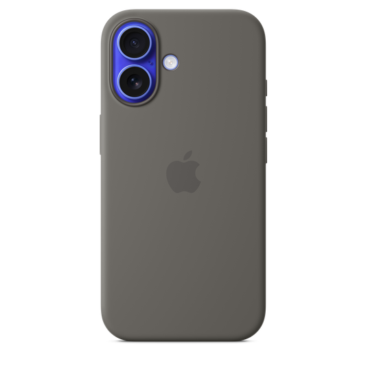 Apple silikonski ovitek z MagSafe za iPhone 16 - kamnito siva - iSTYLE SI