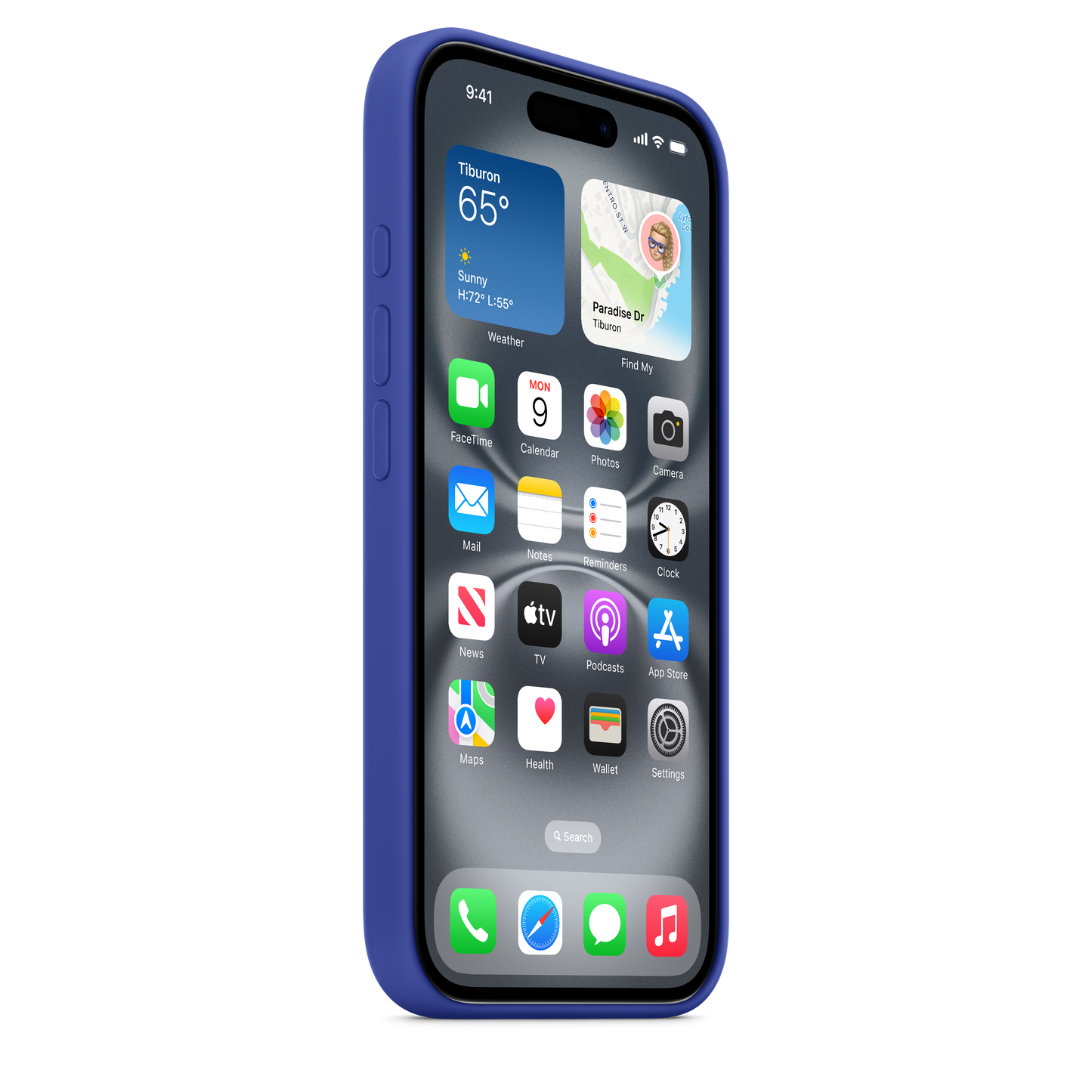 Apple silikonski ovitek z MagSafe za iPhone 16 - ultramarin - iSTYLE SI