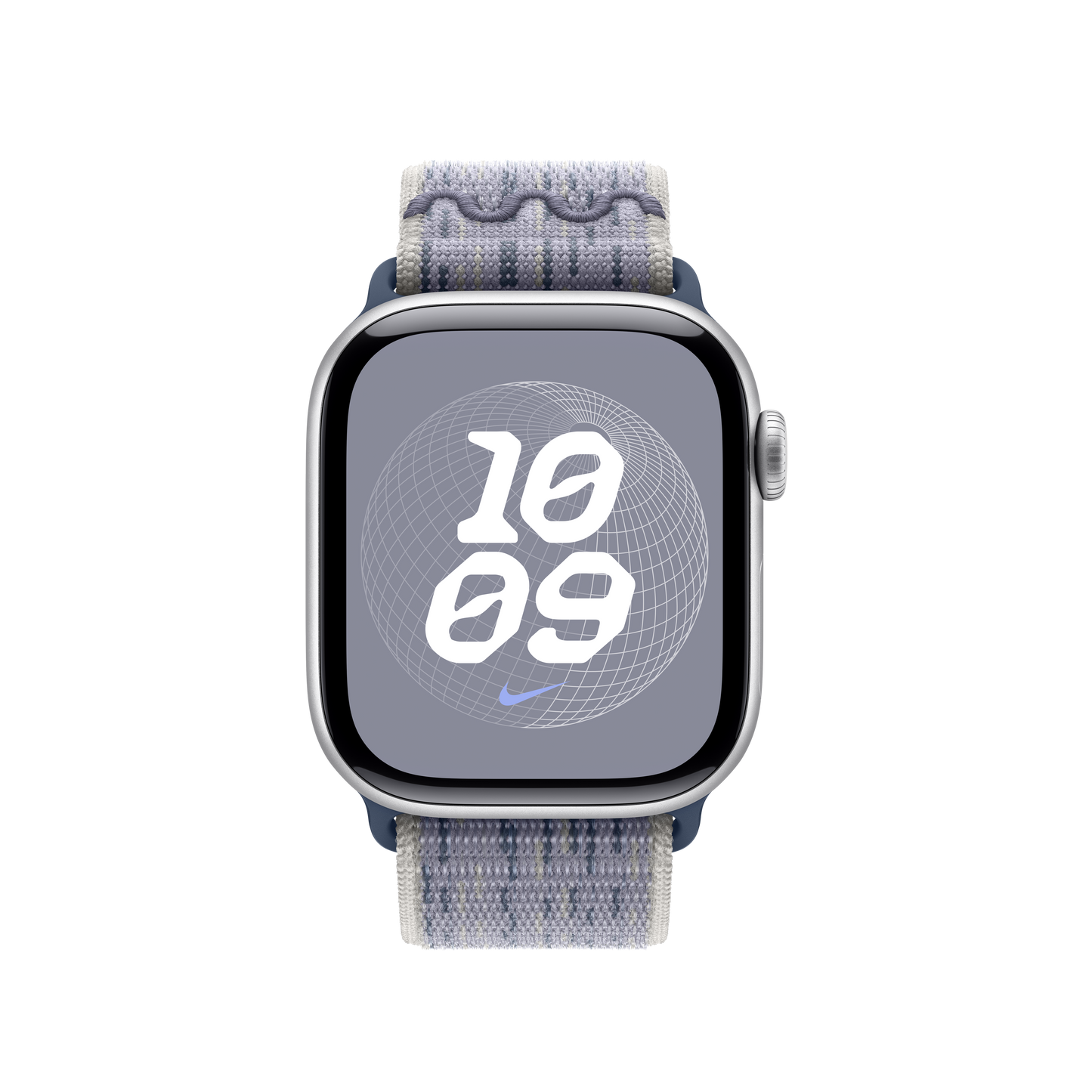 Apple pašček Nike Sport Loop v sivi/modri barvi za Apple Watch velikosti 40 mm - iSTYLE SI
