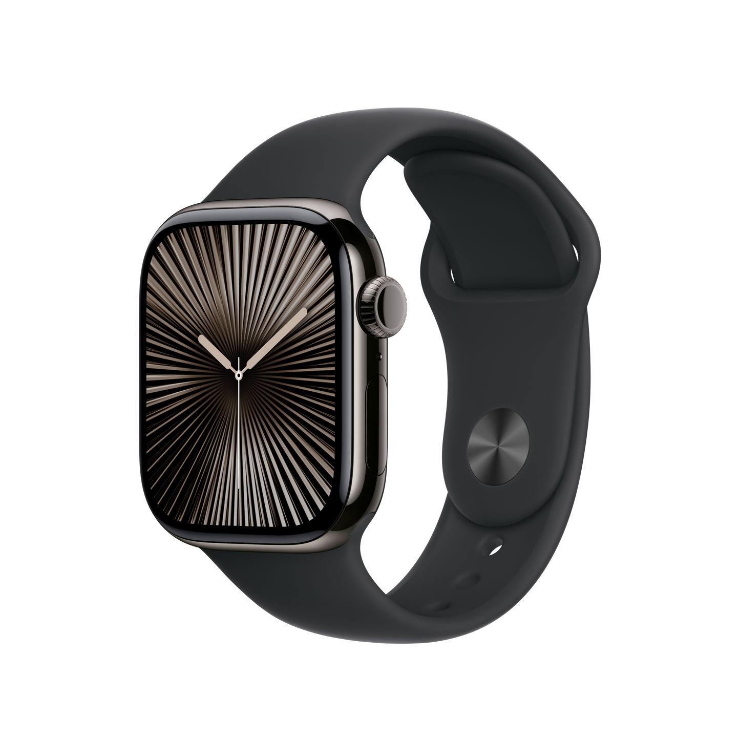 Apple pašček Sport Band M/L v črni barvi za Apple Watch velikosti 42 mm - iSTYLE SI