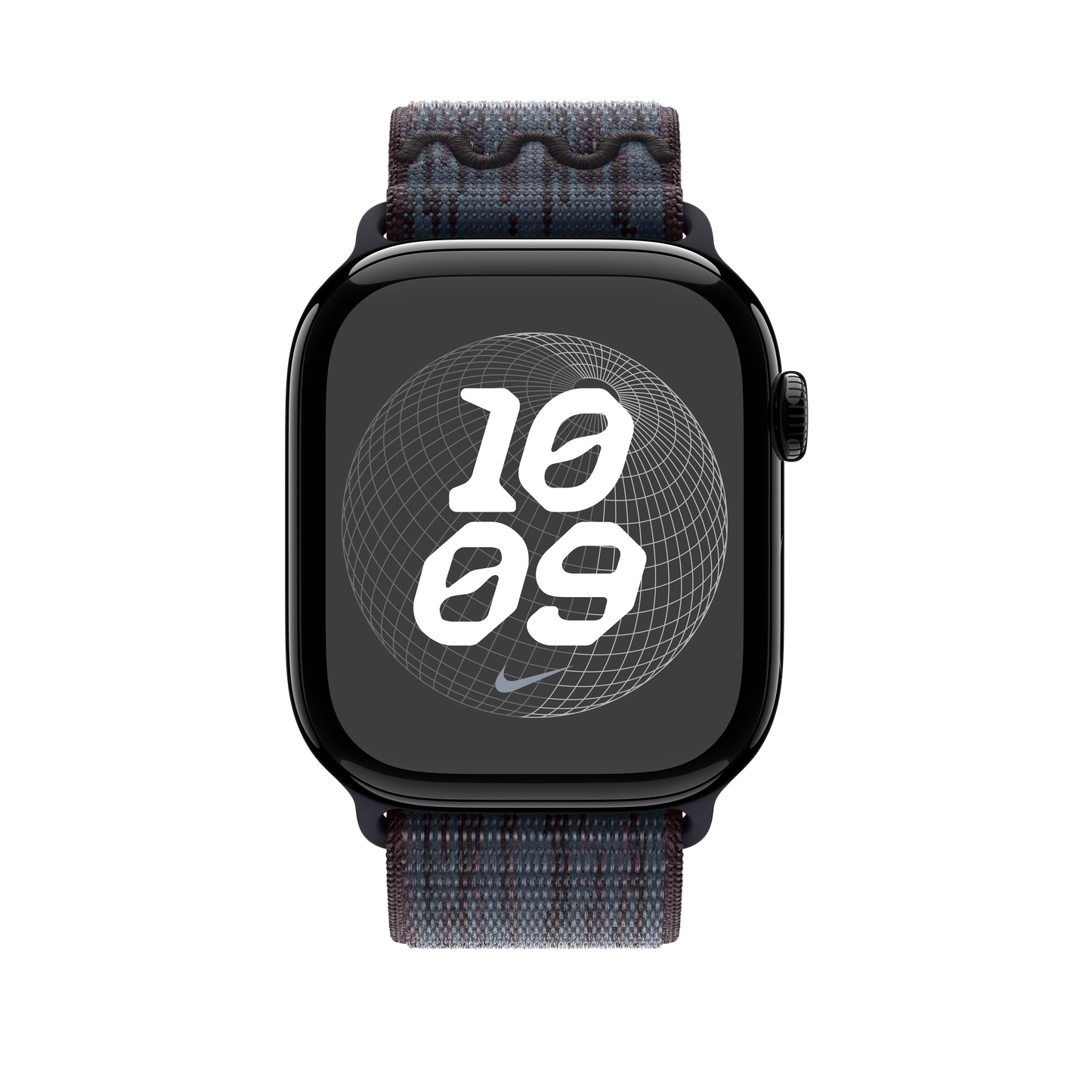 Apple pašček Nike Sport Loop v črni/modri barvi za Apple Watch velikosti 46 mm - iSTYLE SI