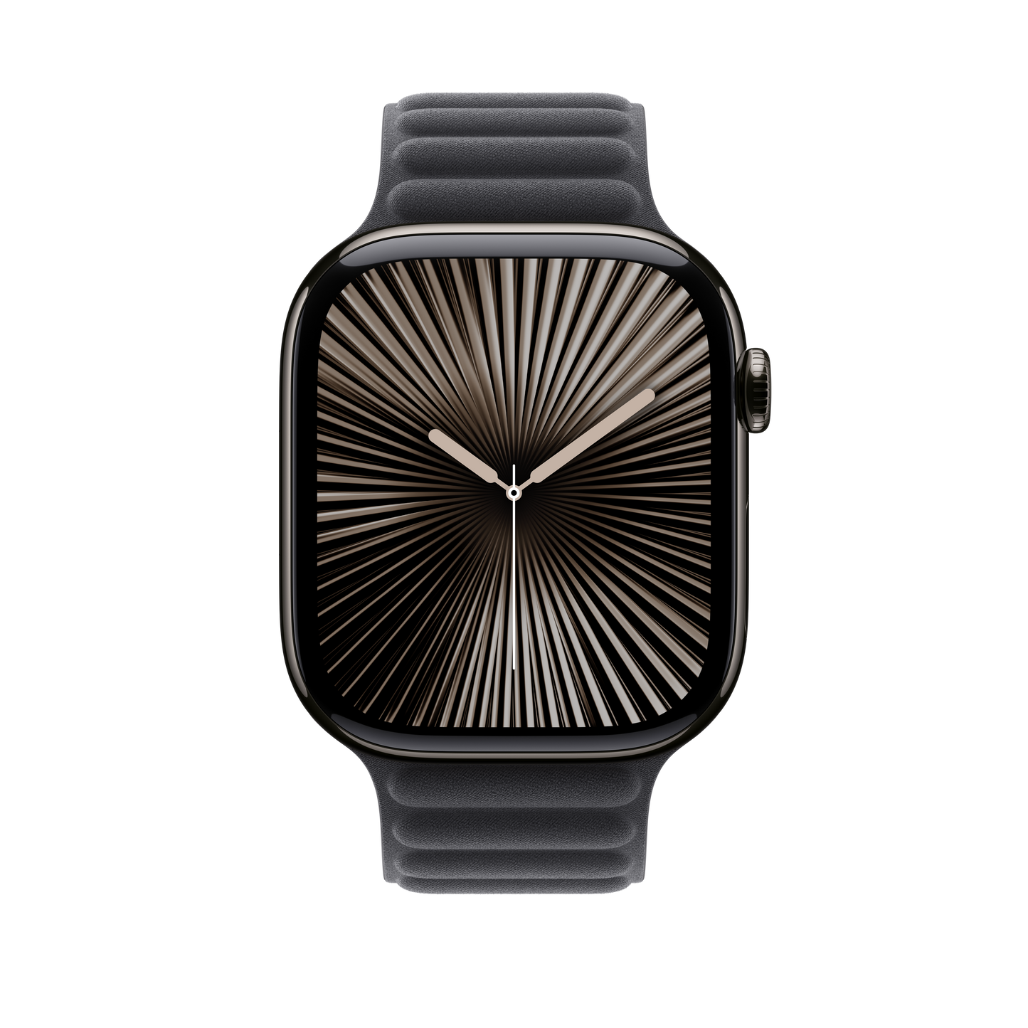 Apple pašček Magnetic Loop S/M v črni barvi za Apple Watch velikosti 46 mm - iSTYLE SI