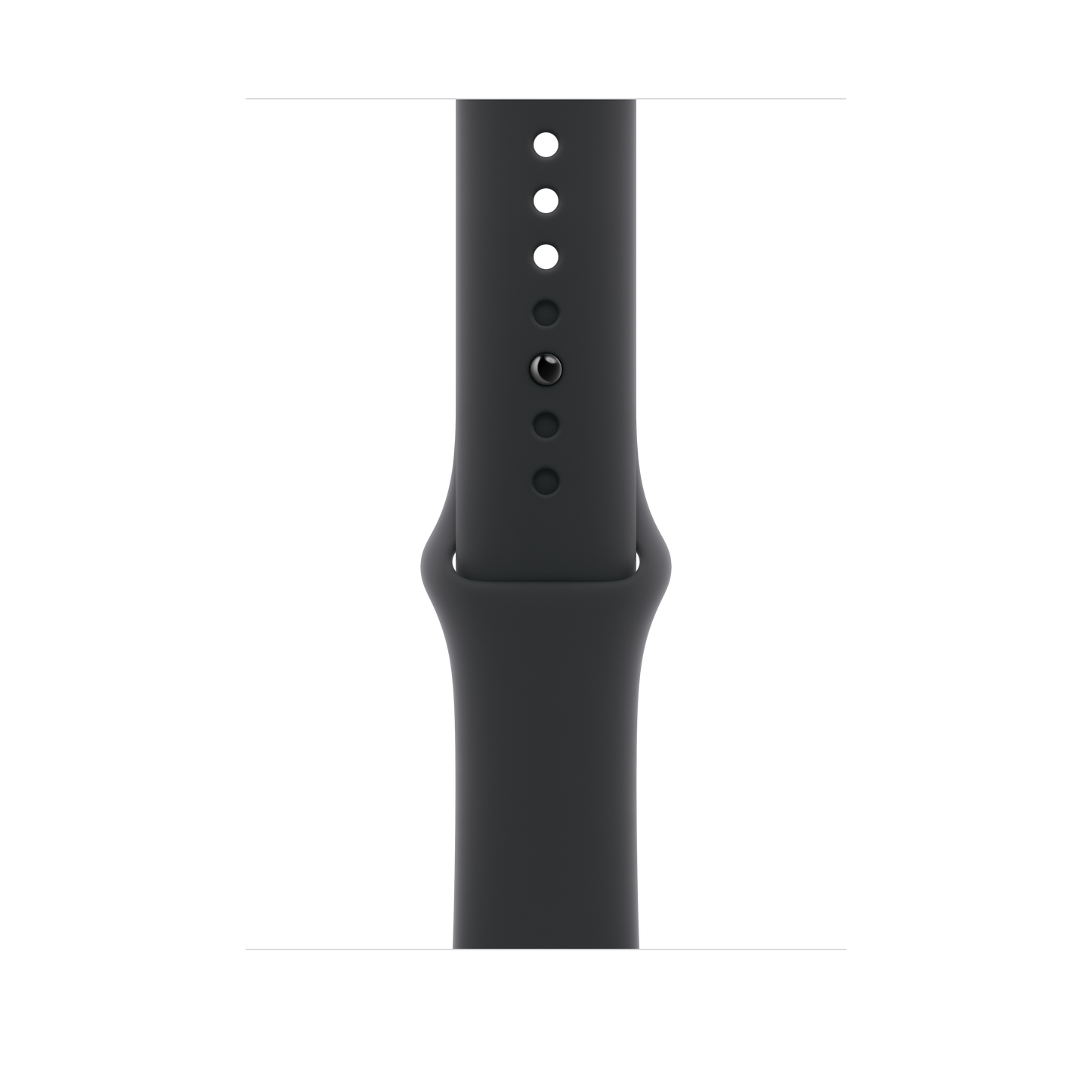 Apple pašček Sport Band M/L v črni barvi za Apple Watch velikosti 46 mm - iSTYLE SI