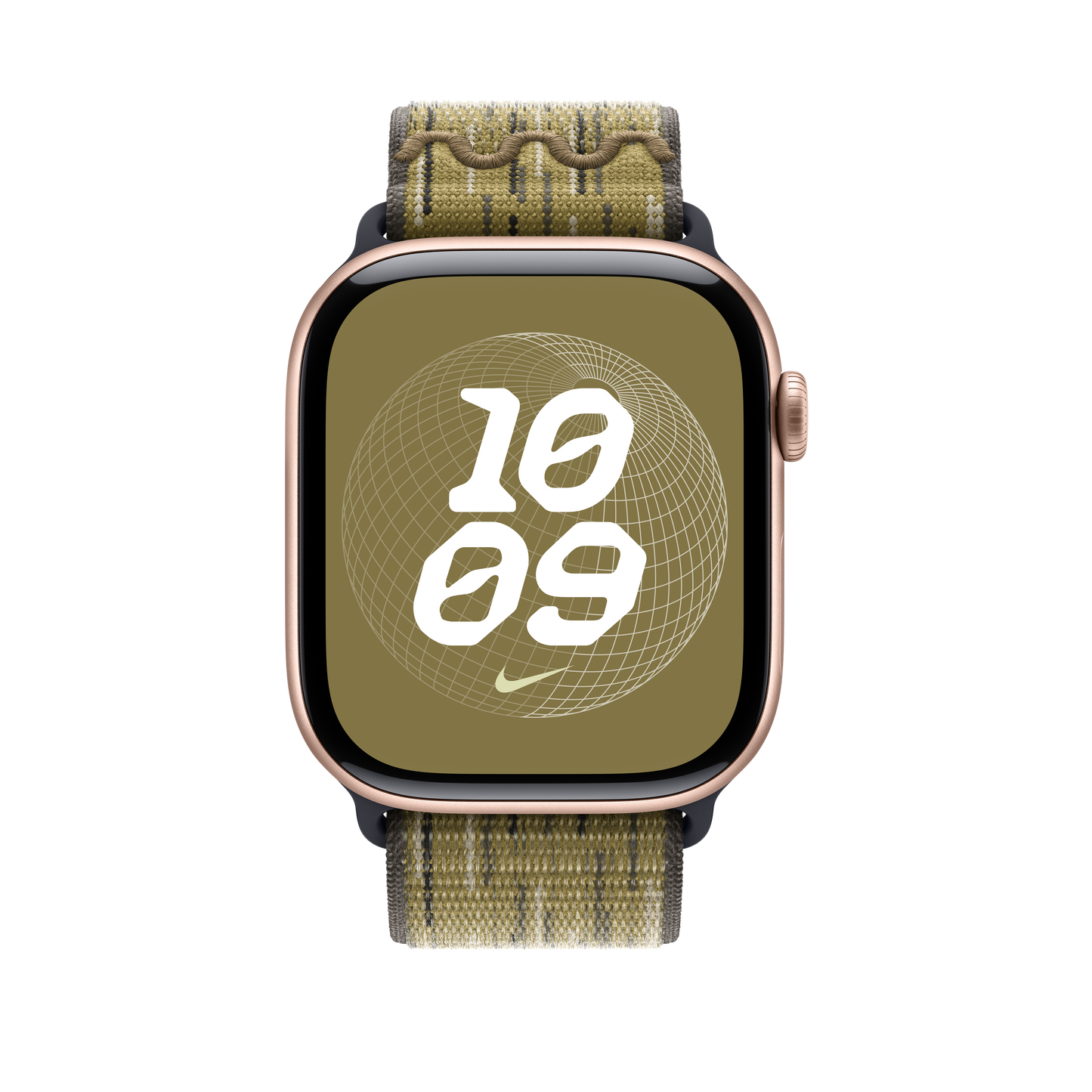 Apple pašček Nike Sport Loop v zeleni/sivi barvi za Apple Watch velikosti 46 mm - iSTYLE SI