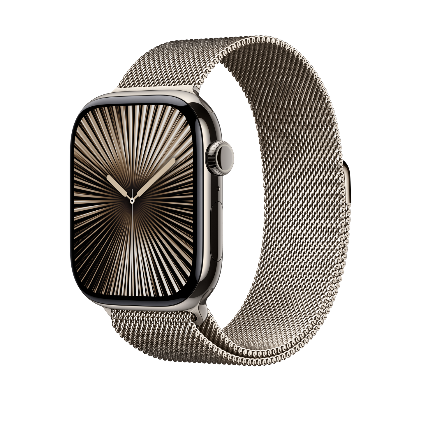Apple pašček Milanese Loop M/L v naravni barvi za Apple Watch velikosti 46 mm - iSTYLE SI