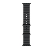 Apple pašček Ocean Band v črni barvi za Apple Watch velikosti 49 mm - iSTYLE SI