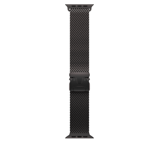 Apple pašček Titanium Milanese Loop Large v barvi črnega titana za Apple Watch velikosti 49 mm - iSTYLE SI