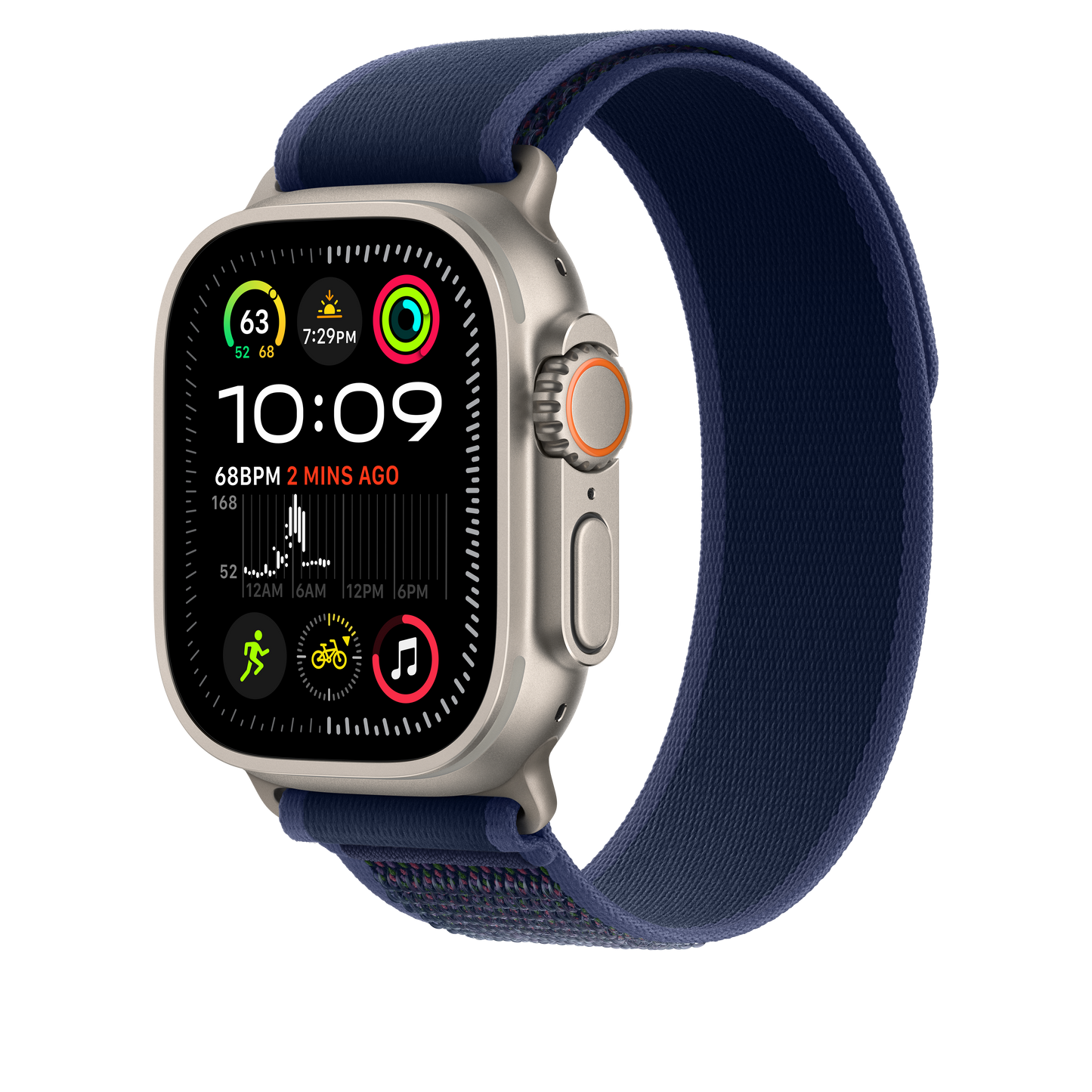 Apple pašček Trail Loop M/L v modri barvi za Apple Watch velikosti 49 mm - iSTYLE SI