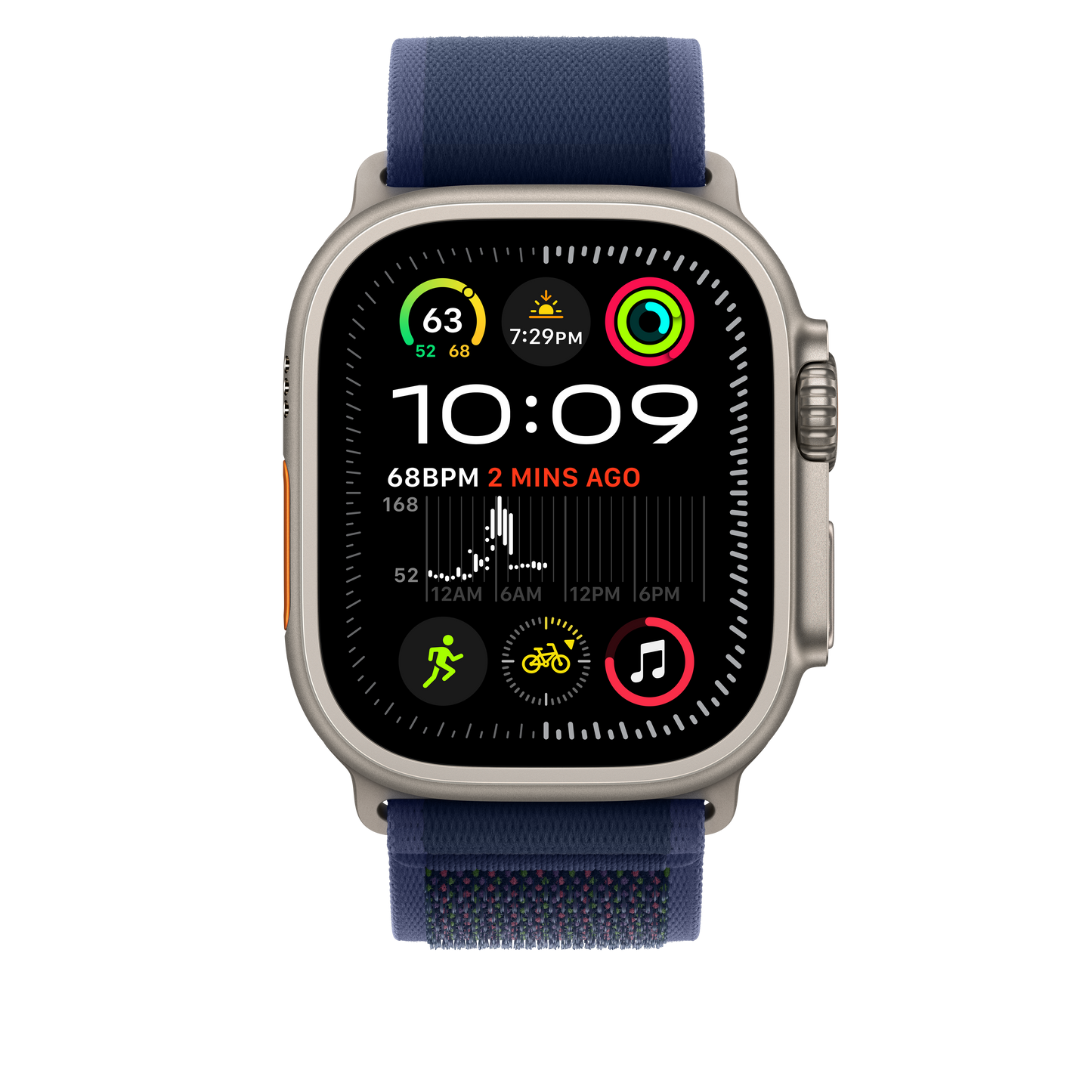 Apple pašček Trail Loop M/L v modri barvi za Apple Watch velikosti 49 mm - iSTYLE SI