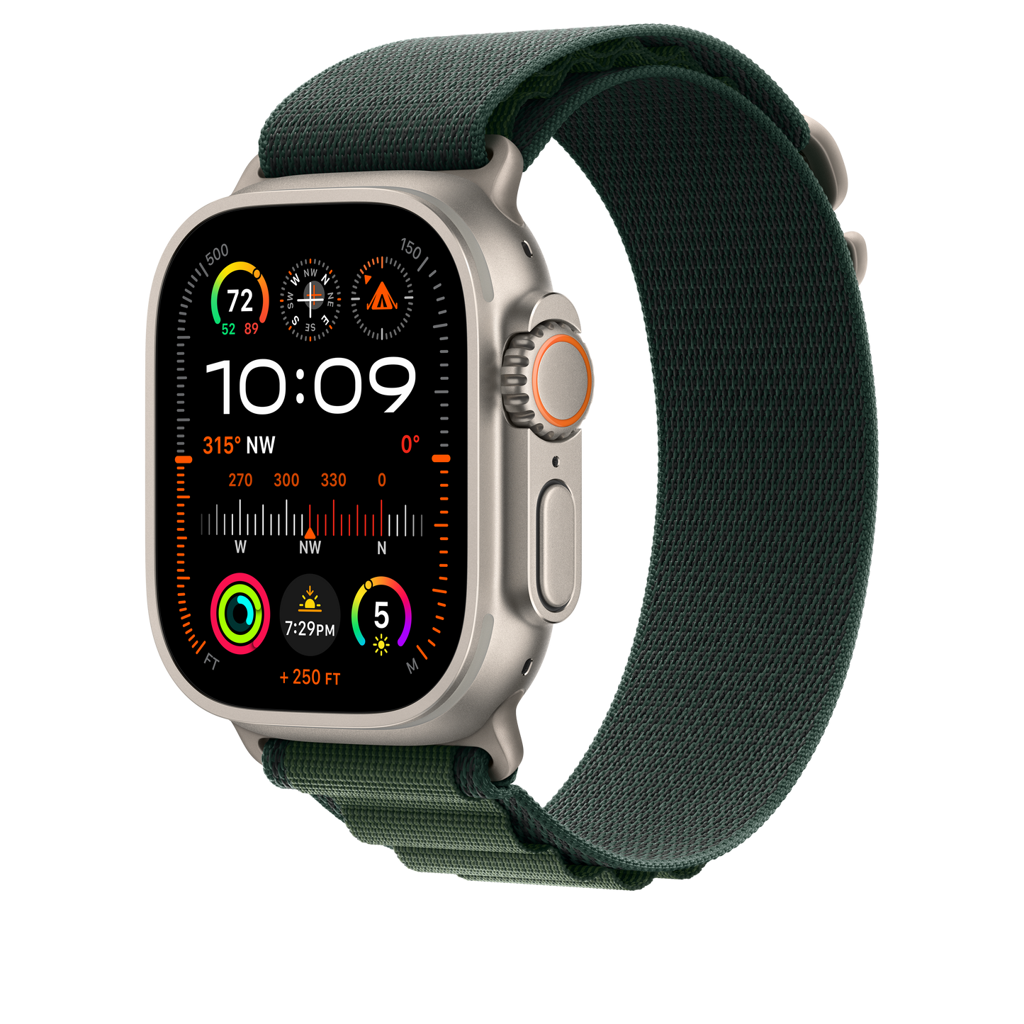 Apple pašček Alpine Loop Large v temno zeleni barvi za Apple Watch velikosti 49 mm - iSTYLE SI