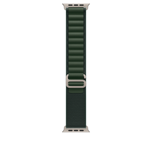 Apple pašček Alpine Loop Small v temno zeleni barvi za Apple Watch velikosti 49 mm - iSTYLE SI