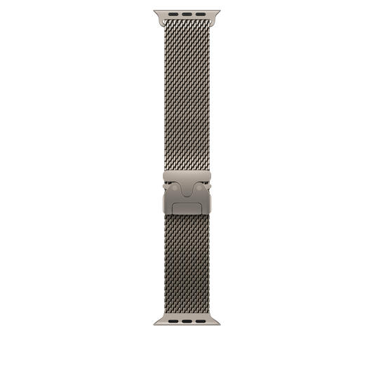 Apple pašček Titanium Milanese Loop Large v barvi naravnega titana za Apple Watch velikosti 49 mm - iSTYLE SI