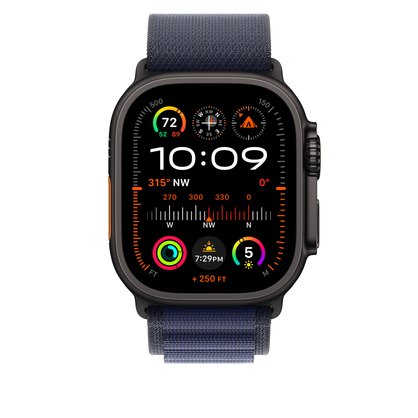 Apple pašček Alpine Loop Large v mornarski barvi za Apple Watch velikosti 49 mm - iSTYLE SI