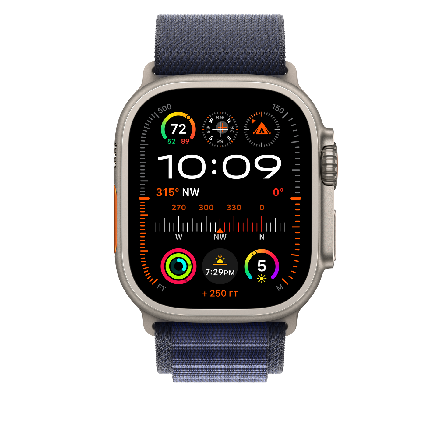 Apple pašček Alpine Loop Medium v mornarski barvi za Apple Watch velikosti 49 mm - iSTYLE SI