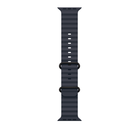 Apple pašček Ocean Band v mornarski barvi za Apple Watch velikosti 49 mm - iSTYLE SI