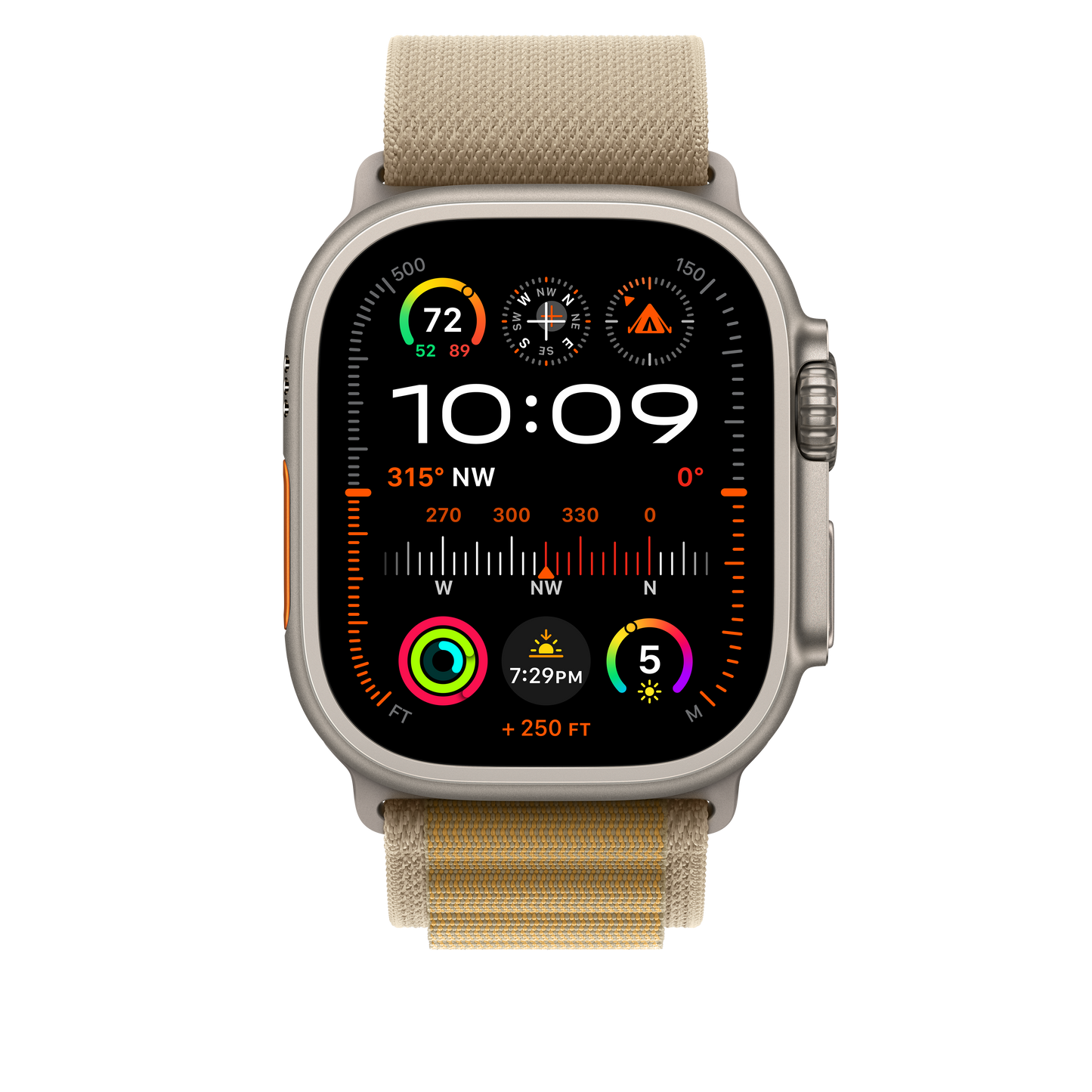 Apple pašček Alpine Loop Large v rjavi barvi za Apple Watch velikosti 49 mm - iSTYLE SI