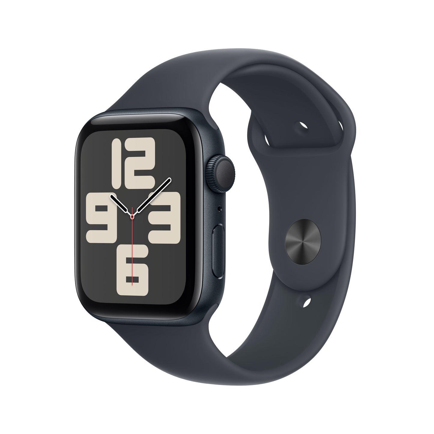 Apple Watch SE: GPS, 44mm, ohišje iz aluminija v polnočni barvi, pašček Sport Band v polnočni barvi - S/M - iSTYLE SI