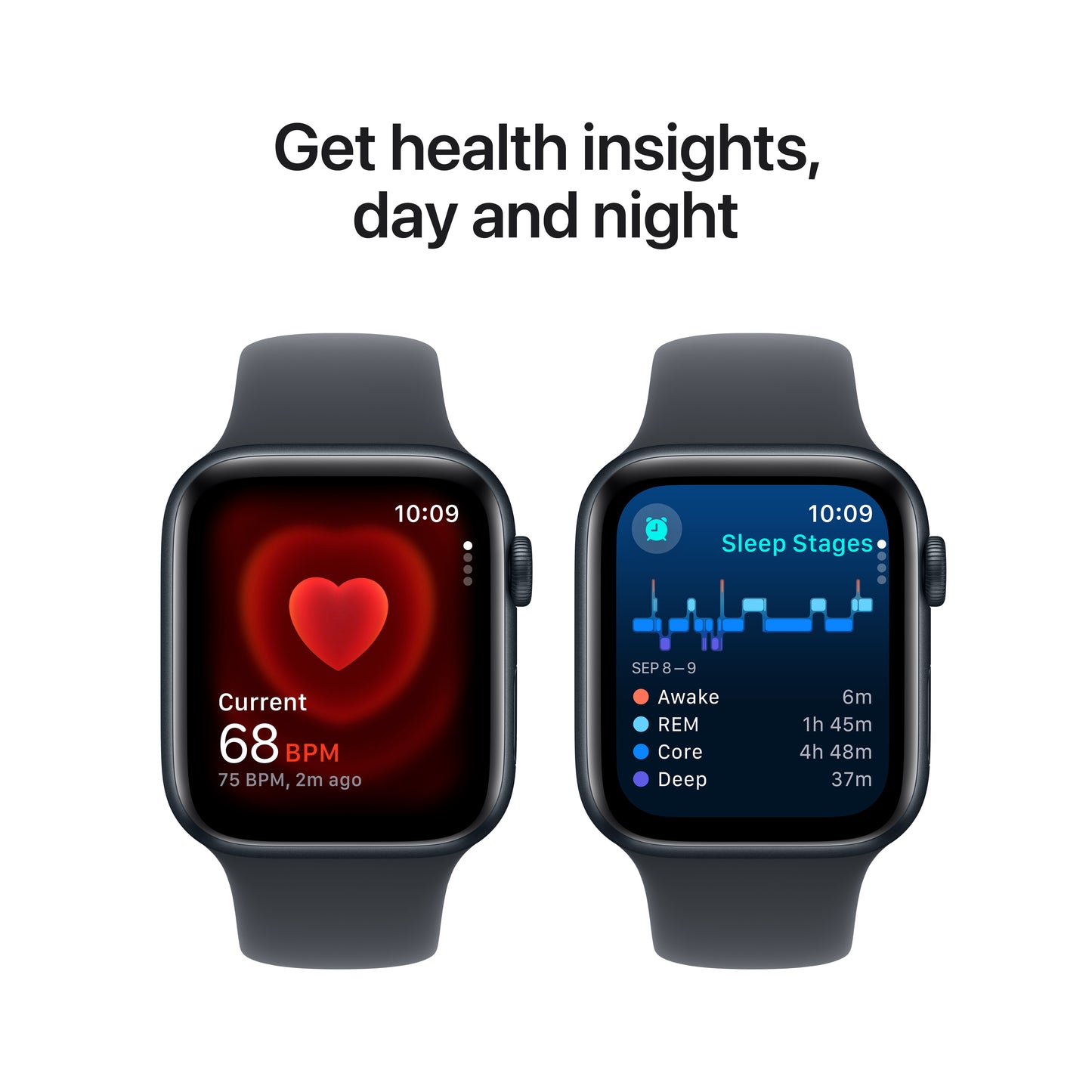 Apple Watch SE: GPS, 44mm, ohišje iz aluminija v polnočni barvi, pašček Sport Band v polnočni barvi - S/M - iSTYLE SI