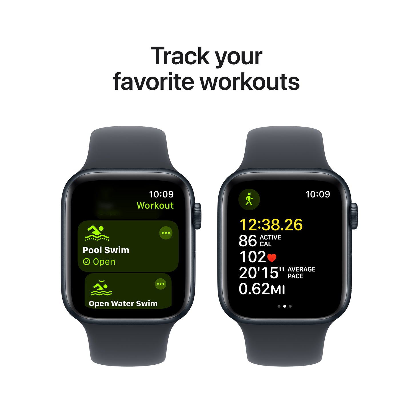 Apple Watch SE: GPS, 44mm, ohišje iz aluminija v polnočni barvi, pašček Sport Band v polnočni barvi - S/M - iSTYLE SI