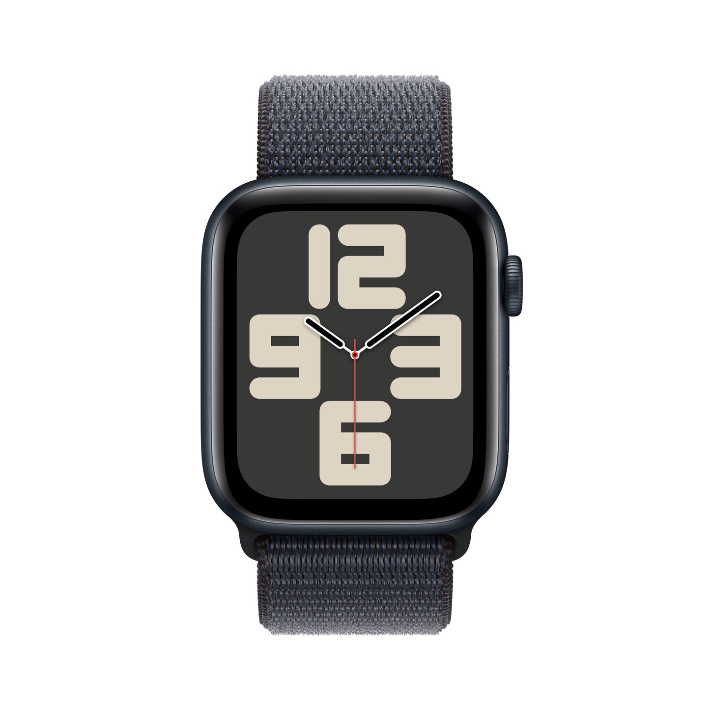 Apple Watch SE: GPS, 44mm, ohišje iz aluminija v polnočni barvi, pašček Sport Loop v barvi črnila - iSTYLE SI