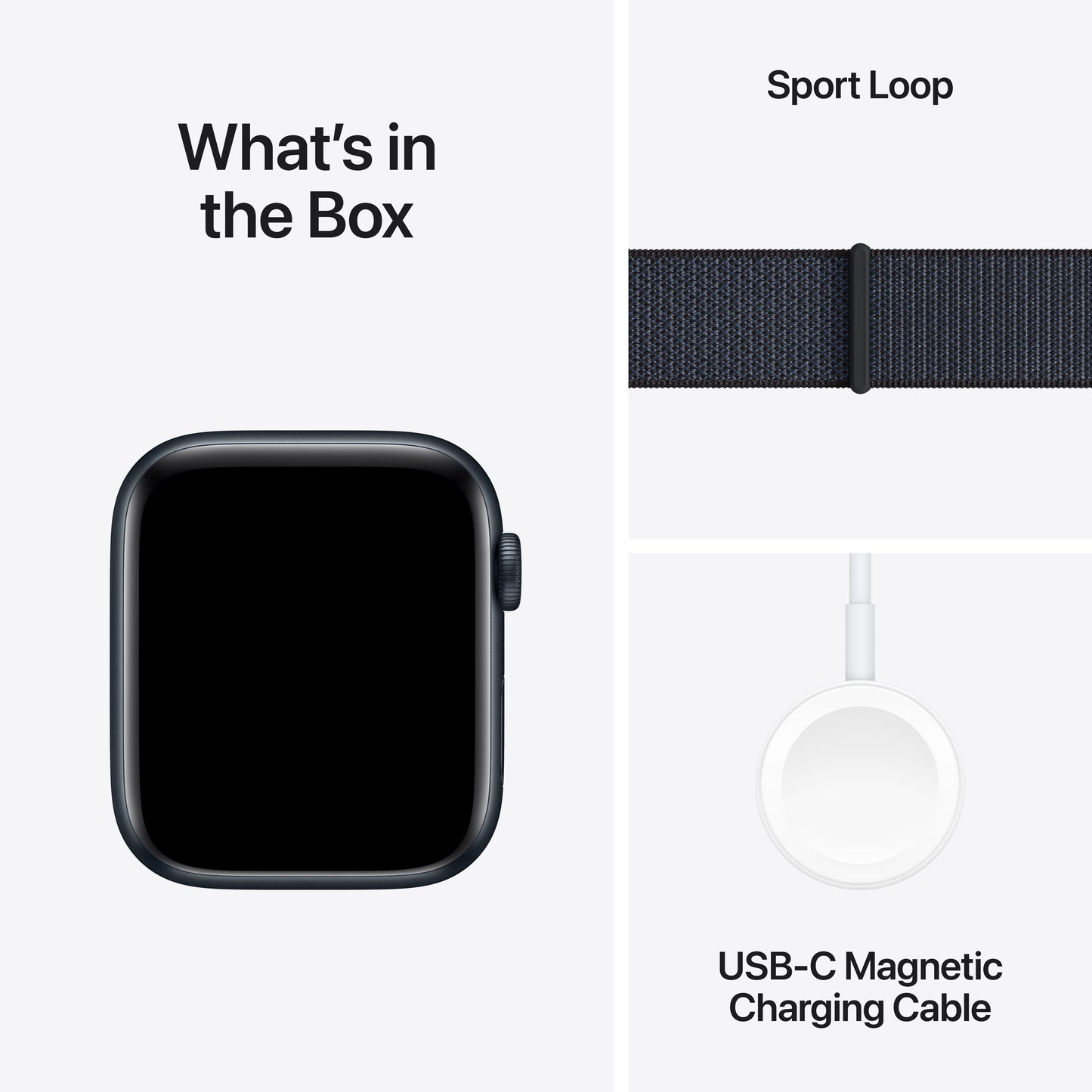 Apple Watch SE: GPS, 44mm, ohišje iz aluminija v polnočni barvi, pašček Sport Loop v barvi črnila - iSTYLE SI