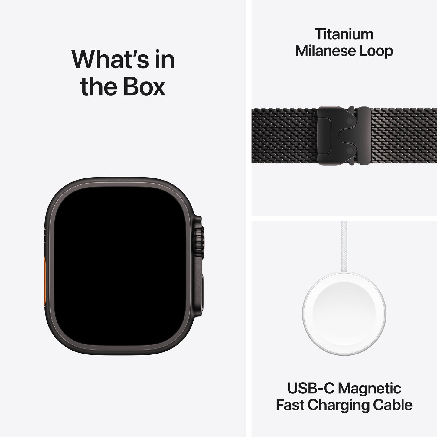 Apple Watch Ultra 2: GPS + Cellular, 49mm, ohišje iz titana v črni titan barvi, pašček Milanese Loop iz titana v črni titan barvi - Medium - iSTYLE SI