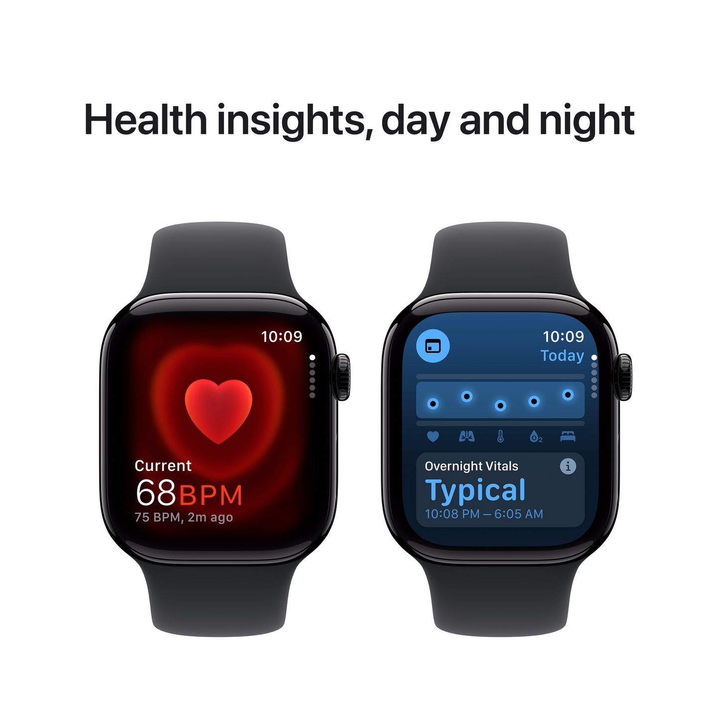 Apple Watch Series 10: GPS, 42mm, ohišje iz aluminija v intenzivno črni barvi, pašček Sport Band v črni barvi - S/M - iSTYLE SI