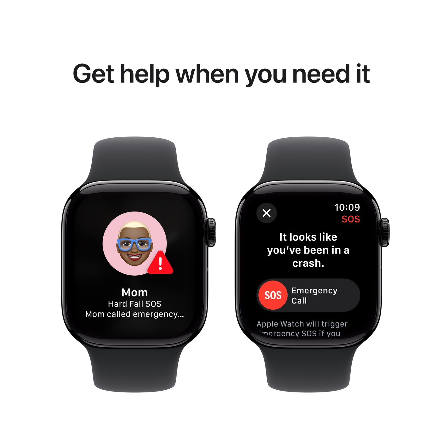 Apple Watch Series 10: GPS, 42mm, ohišje iz aluminija v intenzivno črni barvi, pašček Sport Band v črni barvi - S/M - iSTYLE SI