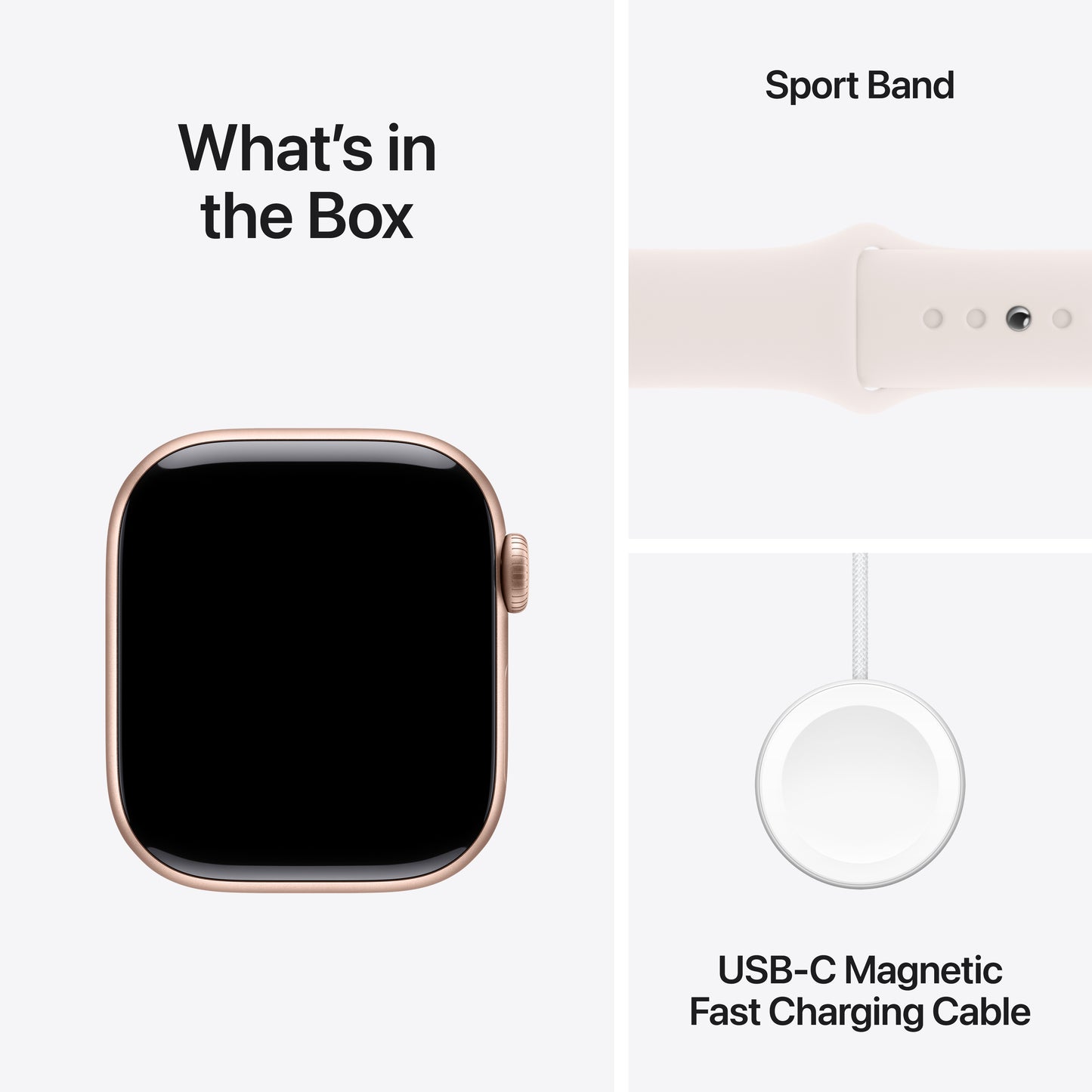 Apple Watch Series 10: GPS, 42mm, ohišje iz aluminija v rožnato zlati barvi, pašček Sport Band v barvi svetlega rdečila - S/M - iSTYLE SI