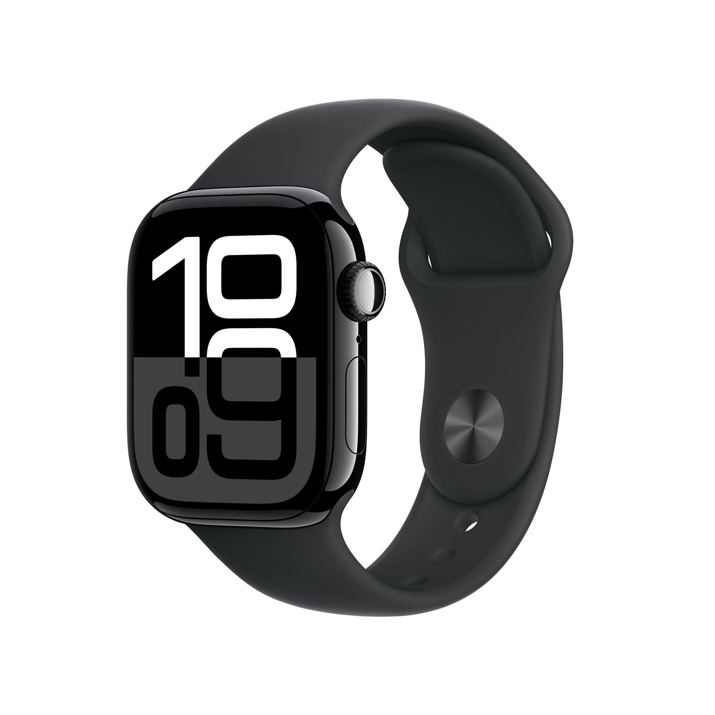 Apple Watch Series 10: GPS, 42mm, ohišje iz aluminija v intenzivno črni barvi, pašček Sport Band v črni barvi - S/M - iSTYLE SI