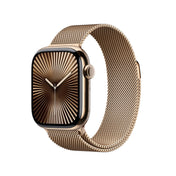 Apple Watch Series 10 GPS + Cellular 42mm Gold Titanium Case with Gold Milanese Loop - iSTYLE SI