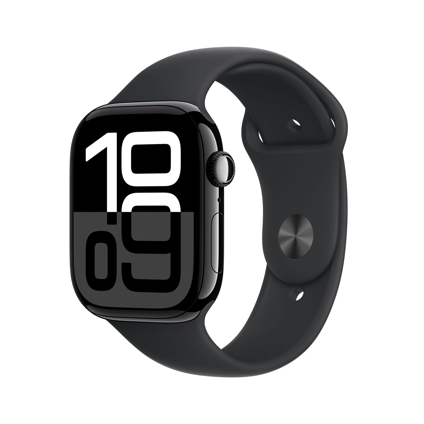 Apple Watch Series 10: GPS, 46mm, ohišje iz aluminija v intenzivno črni barvi, pašček Sport Band v črni barvi - S/M - iSTYLE SI