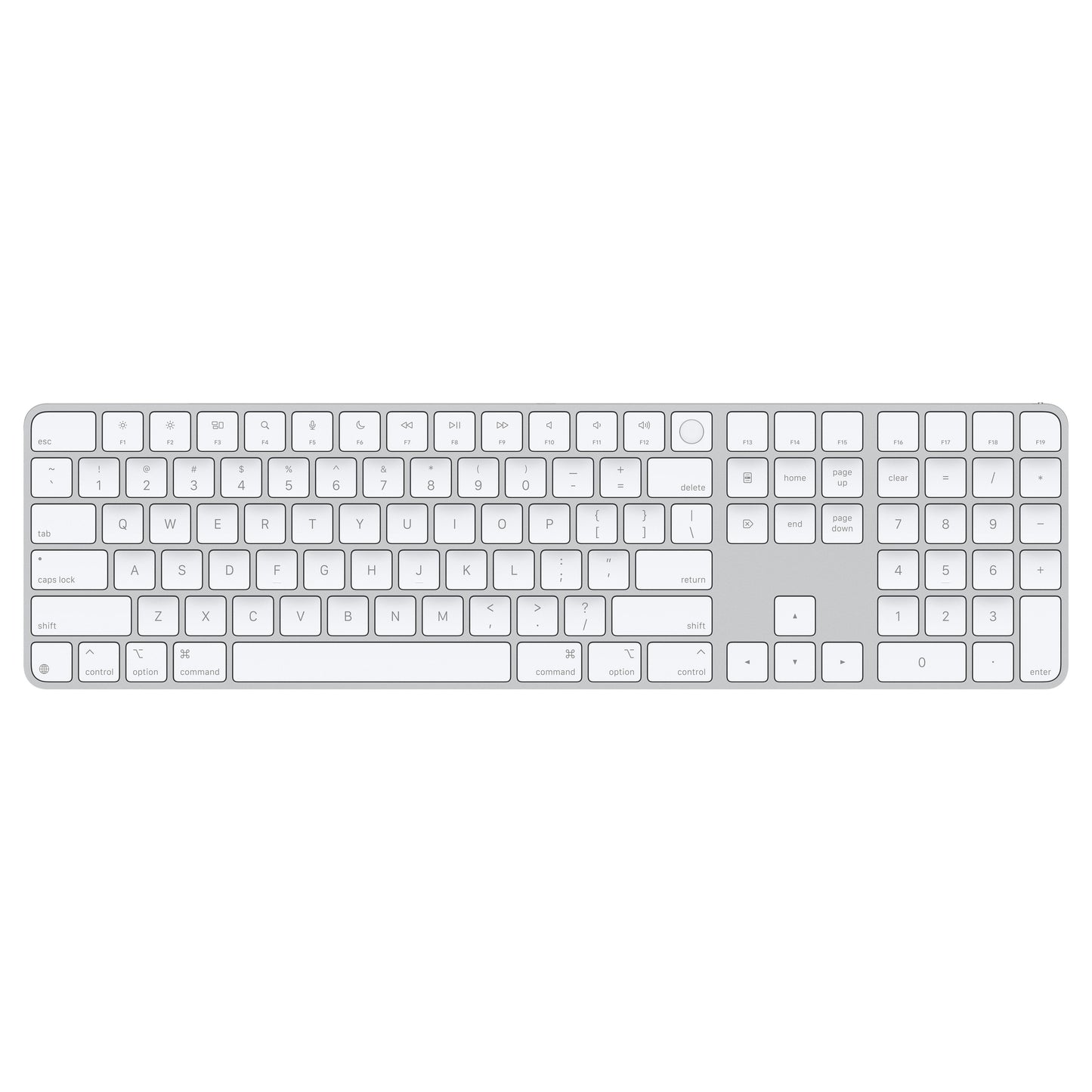 Apple tipkovnica Magic Keyboard s Touch ID in številčnico za modele Mac s čipi Apple - slovenska - bele tipke - iSTYLE SI
