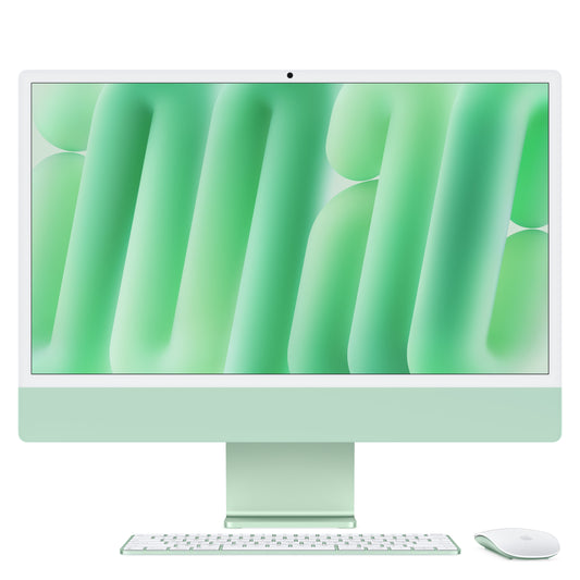 iMac 24 z zaslonom Retina 4,5K: M4 z 10‑jedrno CPE in 10‑jedrno GPE, 256 GB SSD - zelen - iSTYLE SI