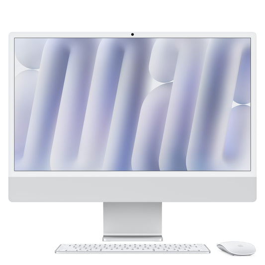 iMac 24 z zaslonom Retina 4,5K: M4 z 10‑jedrno CPE in 10‑jedrno GPE, 512 GB SSD - srebrn - iSTYLE SI