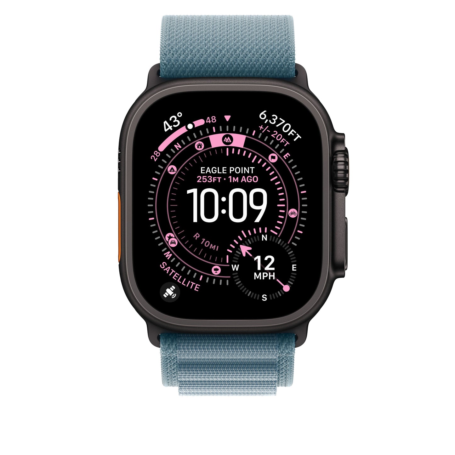49mm Light Blue Alpine Loop - Large - Black Titanium Finish - iSTYLE SI