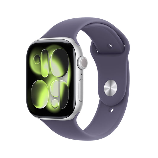 Apple Watch Series 11 GPS 46mm Silver Aluminium Case with Purple Fog Sport Band - M/L - iSTYLE SI