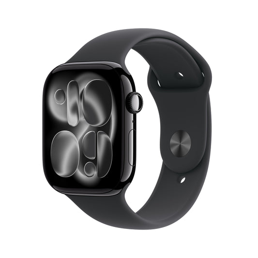 Apple Watch Series 11 GPS + Cellular 46mm Jet Black Aluminium Case with Black Sport Band - M/L - iSTYLE SI