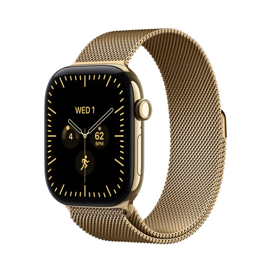 Apple Watch Series 12 GPS + Cellular 46mm Radiant Gold Titanium Case with Radiant Gold Milanese Loop - M/L - iSTYLE.si
