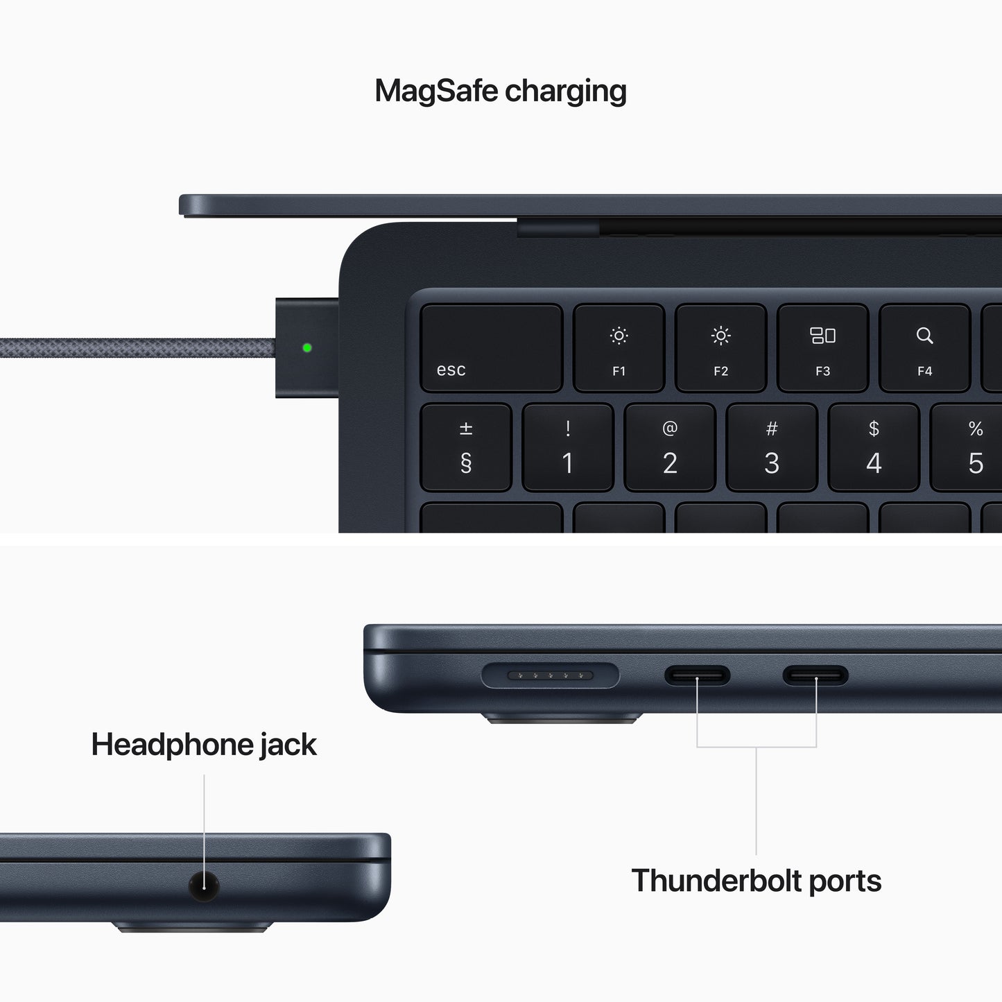 MacBook Air 13: M2 z 8‑jedrno CPE in 8‑jedrno GPE, 256 GB SSD - polnočen - iSTYLE SI