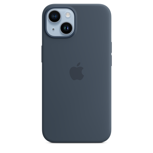 Apple silikonski ovitek z MagSafe za iPhone 14 - nevihtno modra - iSTYLE SI