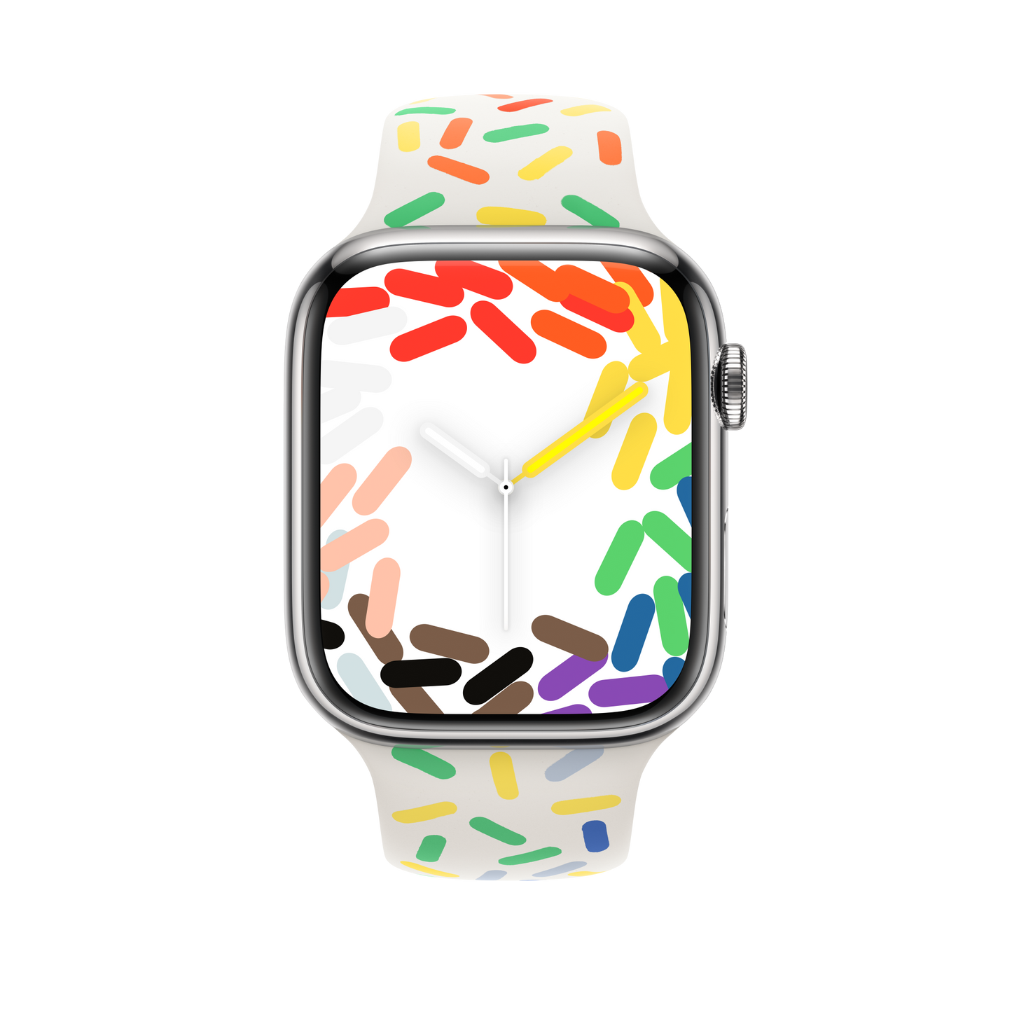 Apple pašček Sport Band M/L v Pride Edition barvi za Apple Watch velikosti 45 mm - iSTYLE SI