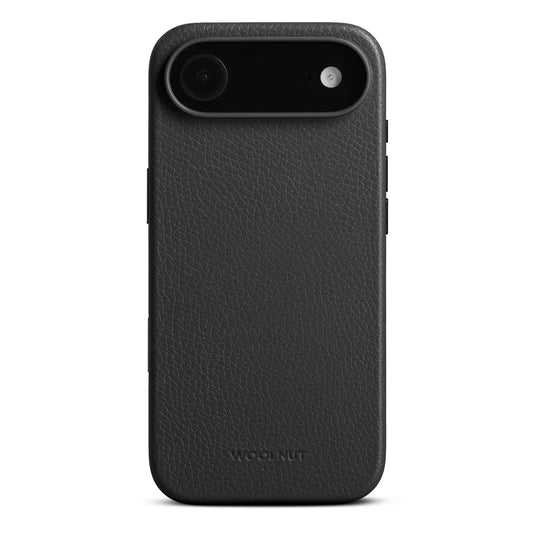 Woolnut usnjen magnetni ovitek za iPhone 17 Air - črn