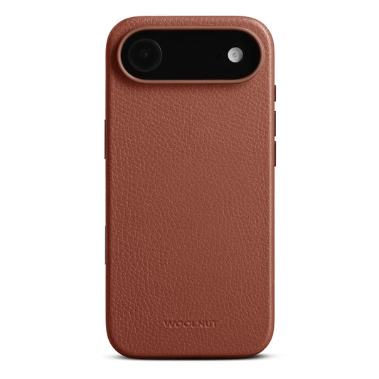 Woolnut usnjen magnetni ovitek za iPhone 17 Air - konjak