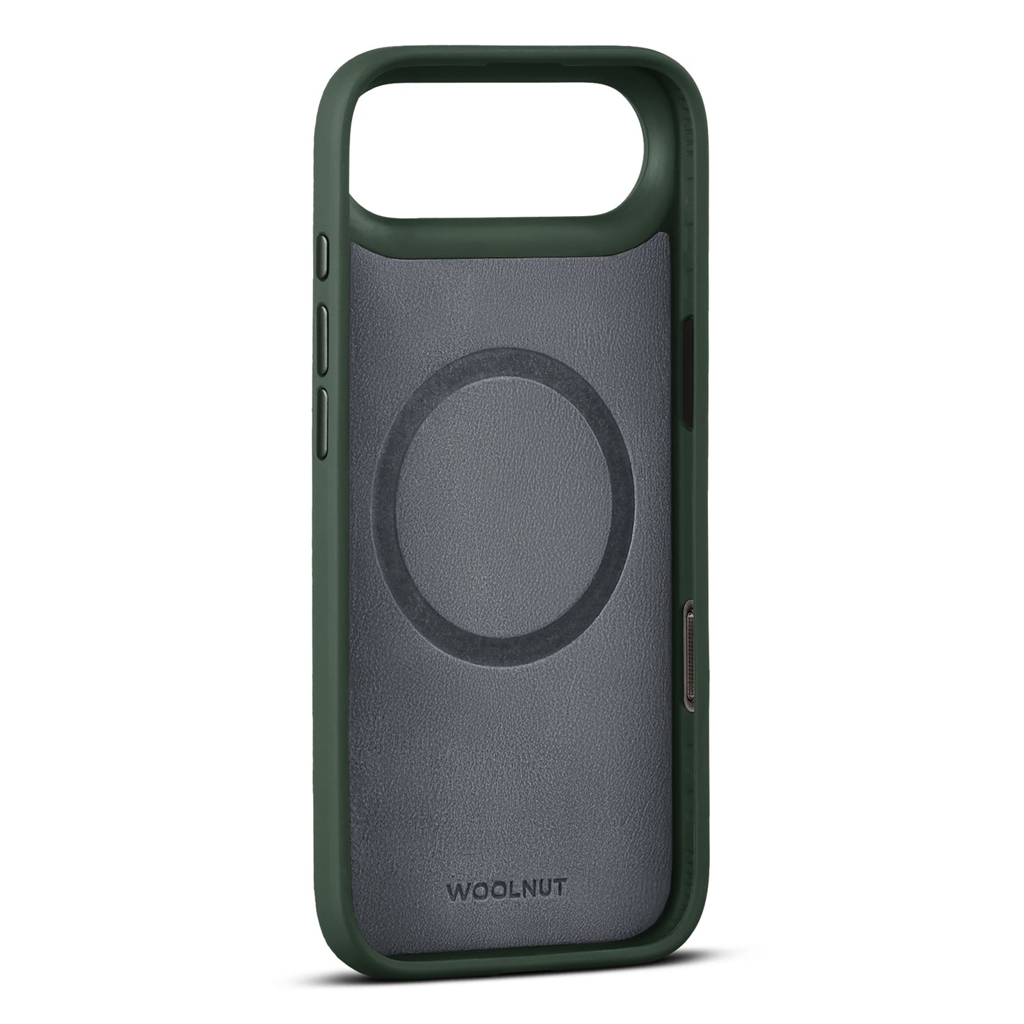Woolnut usnjen magnetni ovitek za iPhone 17 Air - zelen