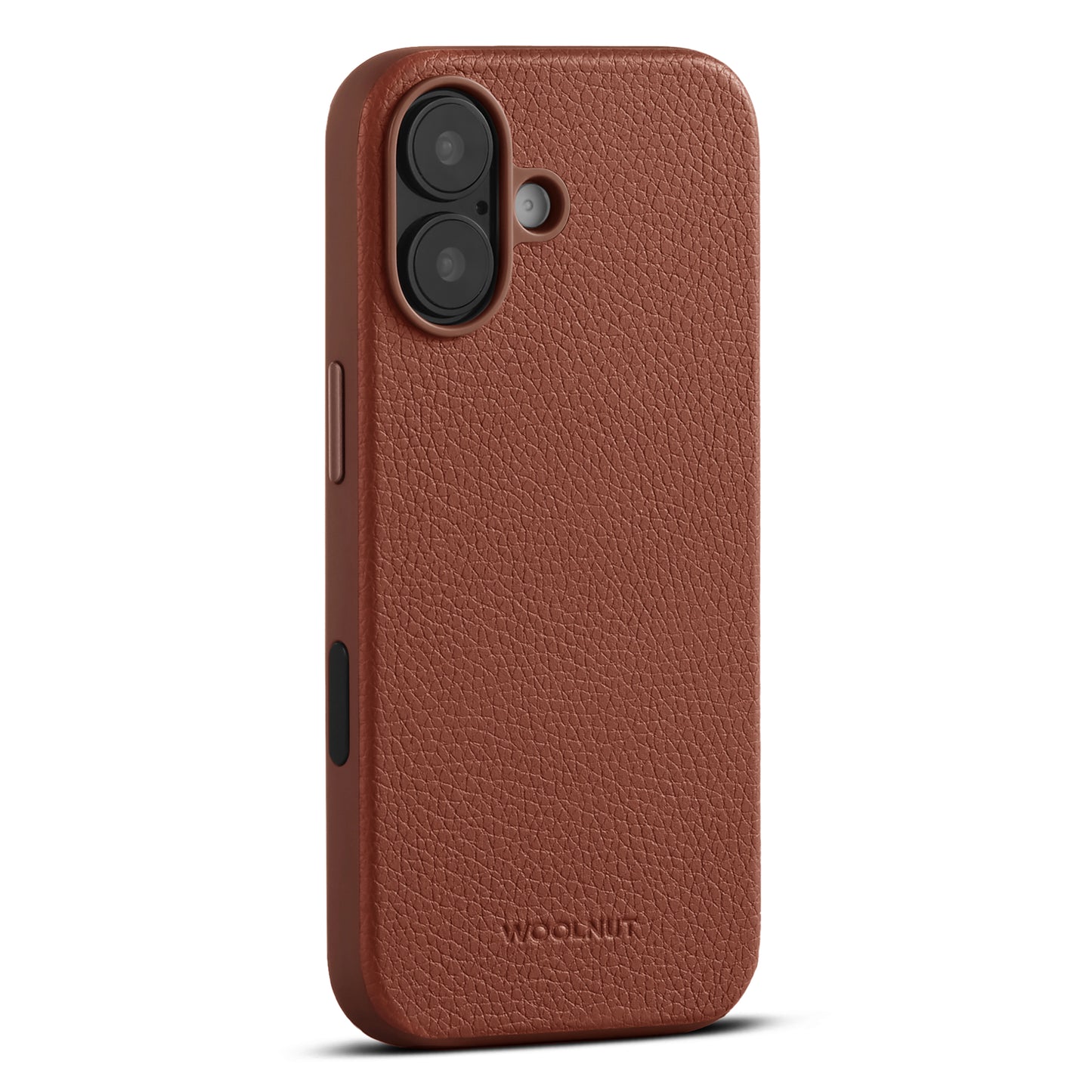 Woolnut usnjen magnetni ovitek za iPhone 17 - konjak